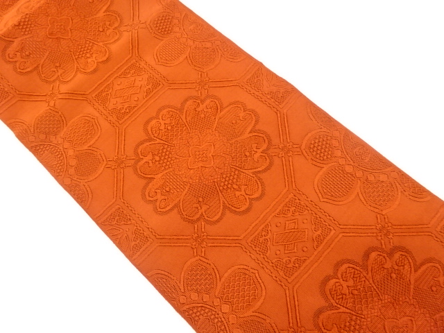 JAPANESE NAGOYA OBI / FLOWER SHOKKO PATTERN